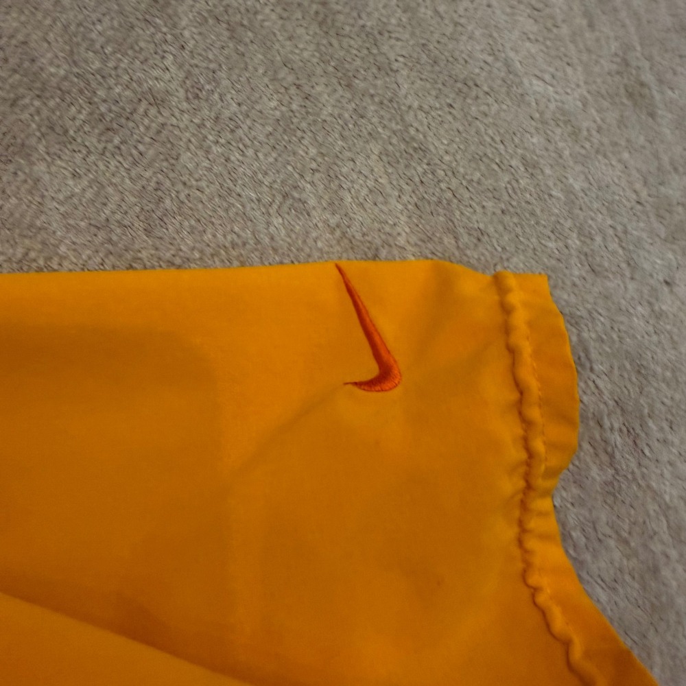Nike Dri Fit Mens Athletic Running Cycling Shirt Size M Orange Gray Short Sleeve - Picture 6 of 8